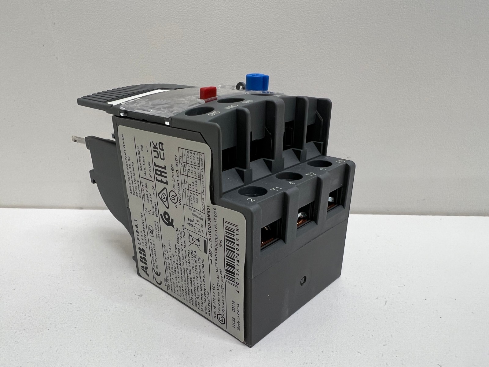NEW IN BOX! ABB 1.9-6.3A OVERLOAD RELAY 1SAX121001R1104