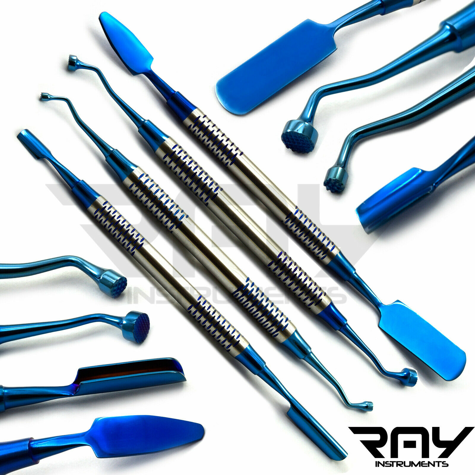 Dental Implant Surgery Bone Compactor Graft Packer Spoon Spatula PRF Kit 4 Pcs