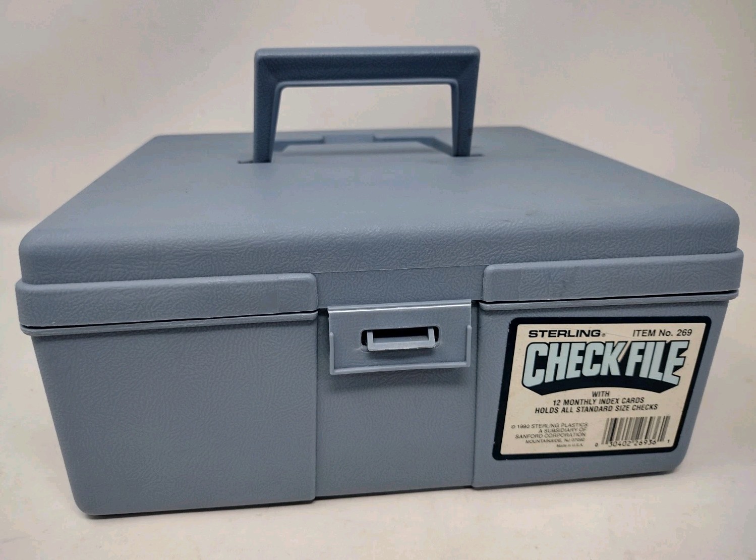 Vintage Sterling Plastics Stacking Check File #269 Original Inserts Blue