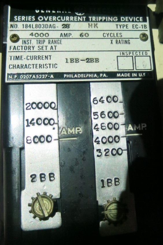 GE AK-2A-100S-2 4000A w AC Pro Trip Unit Breaker General Electric 4000 Amp 100 S