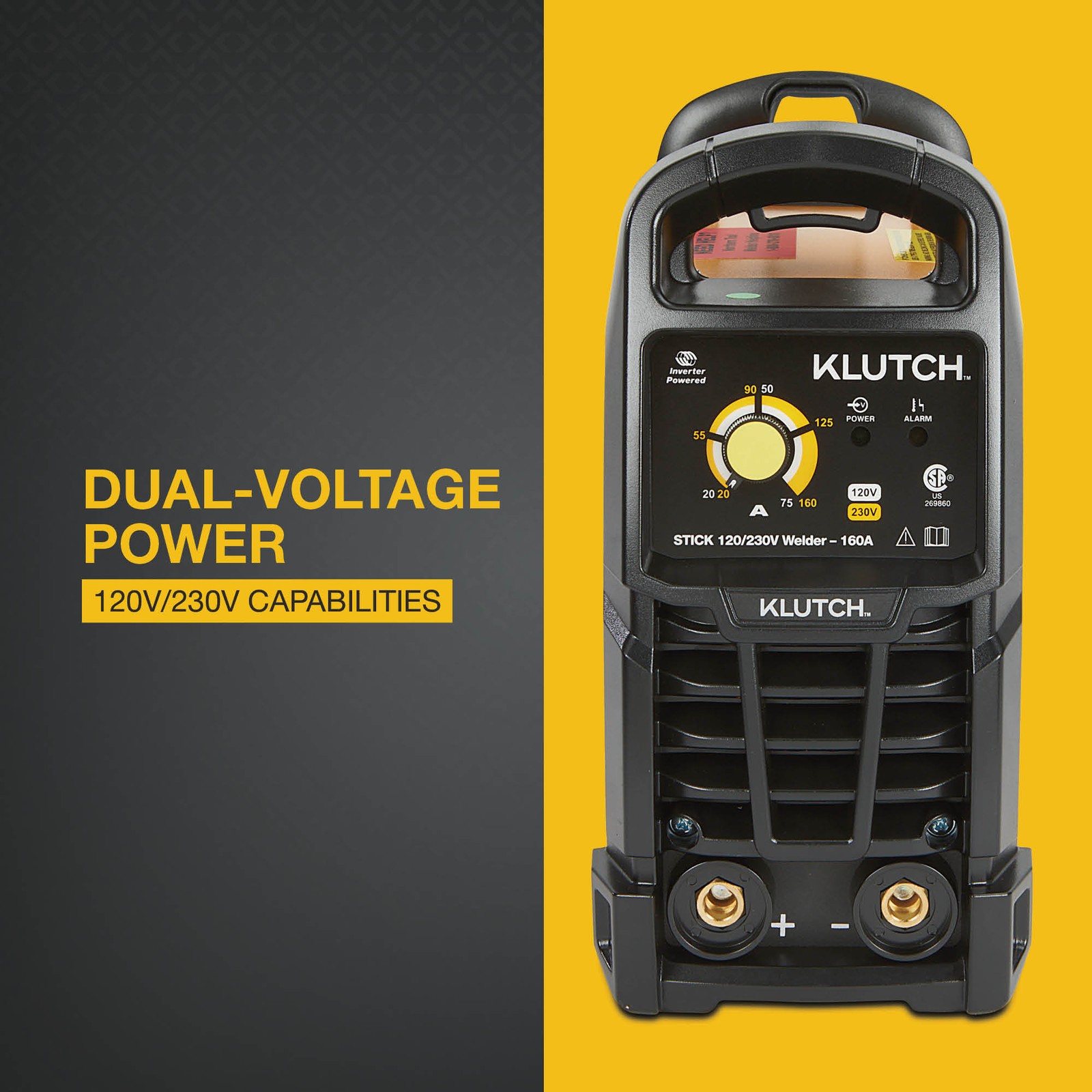 Klutch Dual-Voltage Stick Welder with Inverter Technology, 120/230 Volts, 160