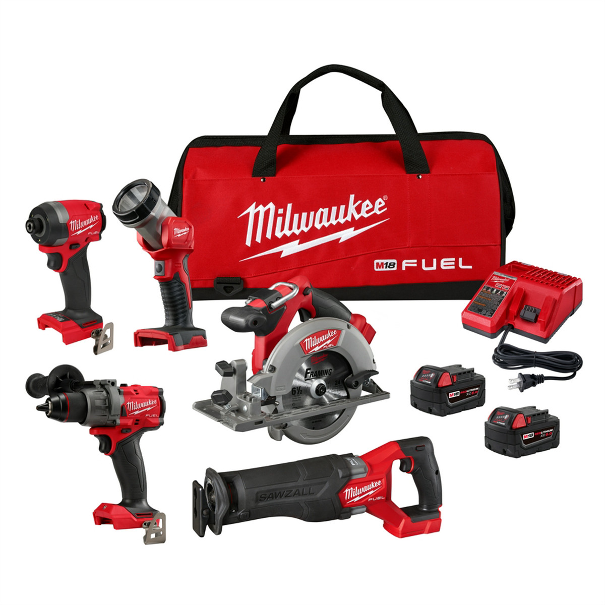 Milwaukee Tool M18 FUEL 5-Tool Combo Kit 3697-25