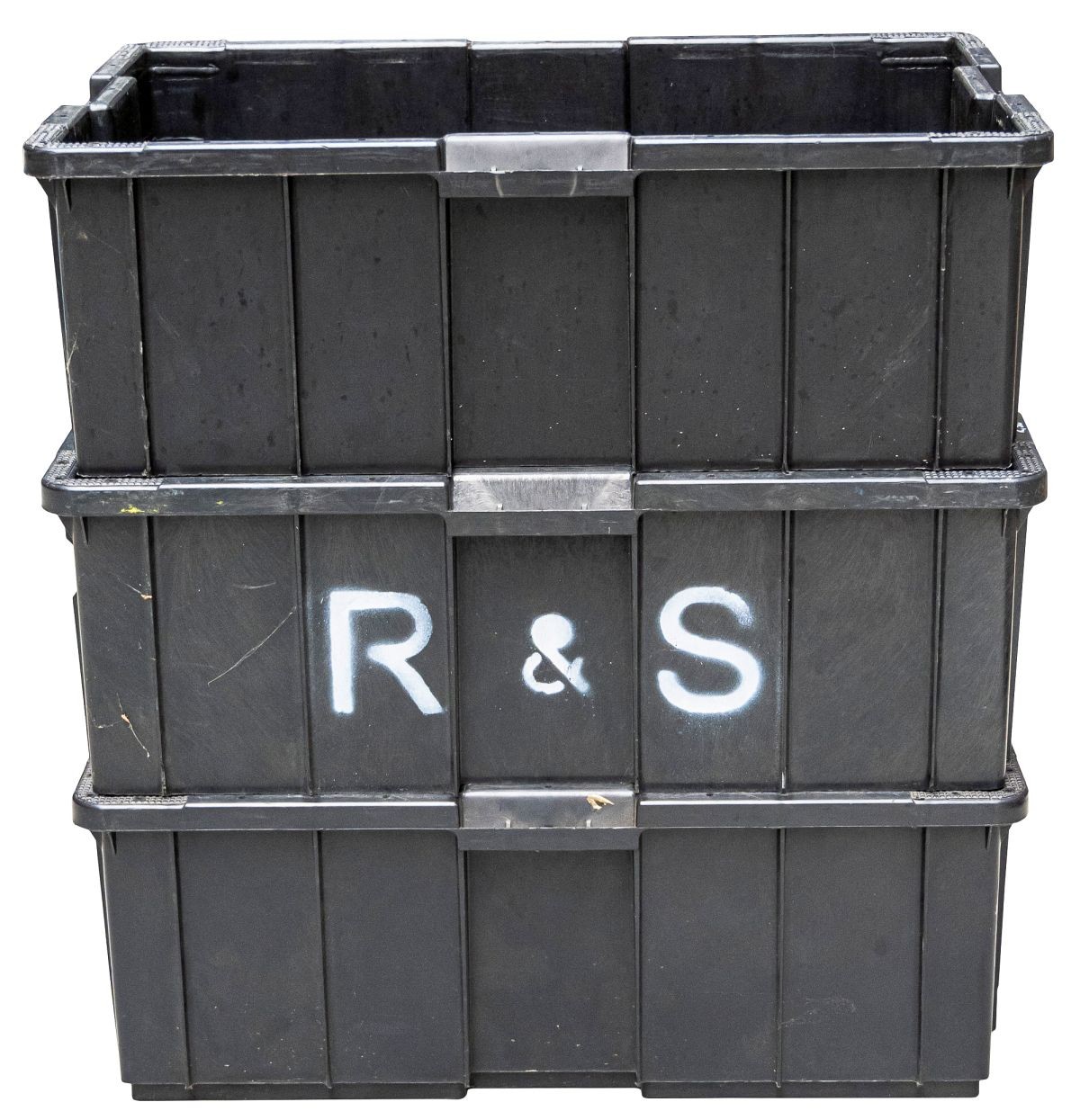 3 x plastic container storage container stacking box 60 x 40 x 22 cm plastic box crate