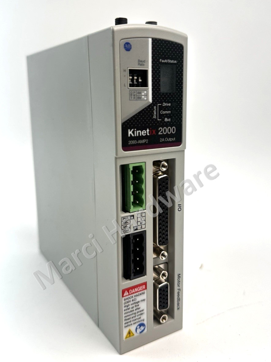 Allen Bradley 2093-AMP2 /A Kinetix 2000 0.6kW 2A 230VDC Servo Drive Axis TESTED