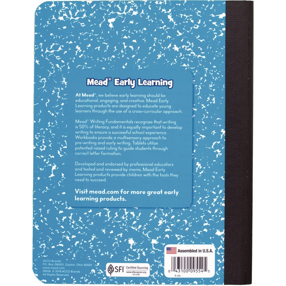Mead 9554 9.75″ x 7.5″ Primary Journal Half Page Ruled – Blue Marble Cover New