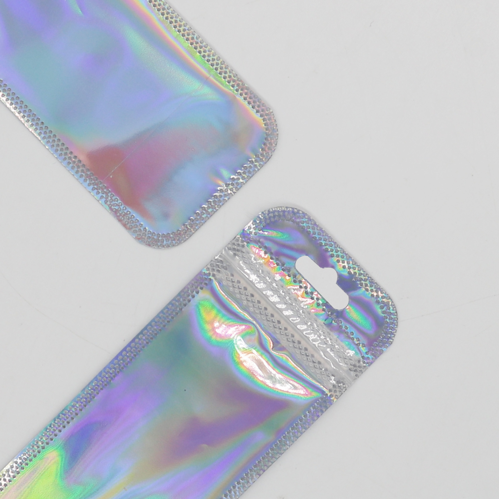 Pack of 100 Clear & Holographic Stationary Beauty Packaging Supply Mylar Bags
