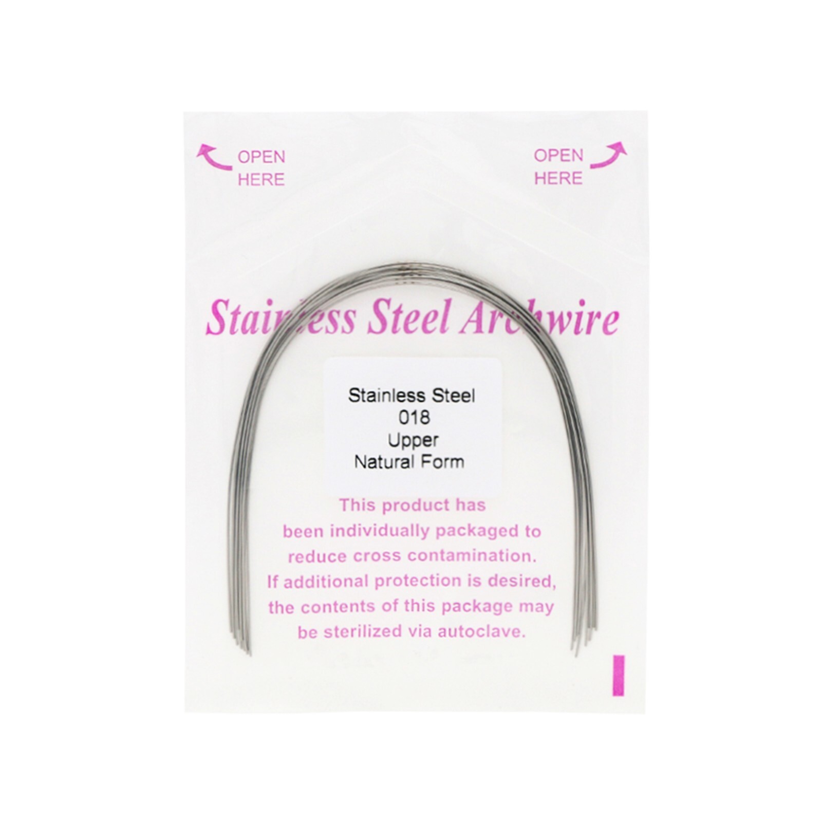 100Pcs Dental Ortho Arch Wire Round/Rectangular Stainless Steel Ovoid/Natural
