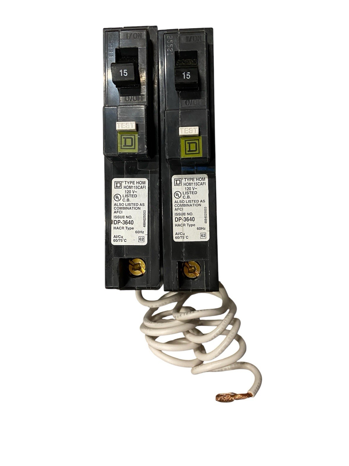 6 x SQUARE D HOMELINE HOM115CAFIC HOM115CAFI AFCI 1 POLE BREAKER 15A NEW