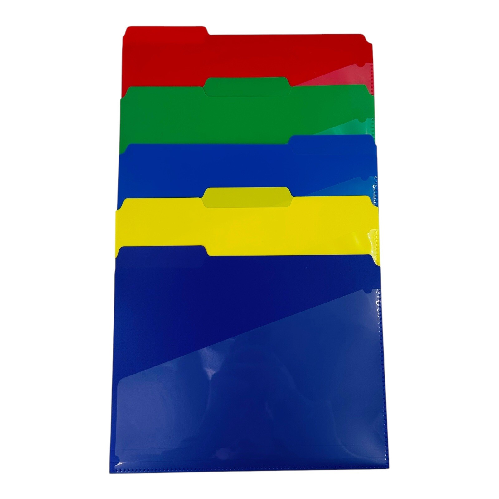 30 Count Smead Letter Size Poly File Folders w/ Slash Pocket 1/3-Cut Assorted