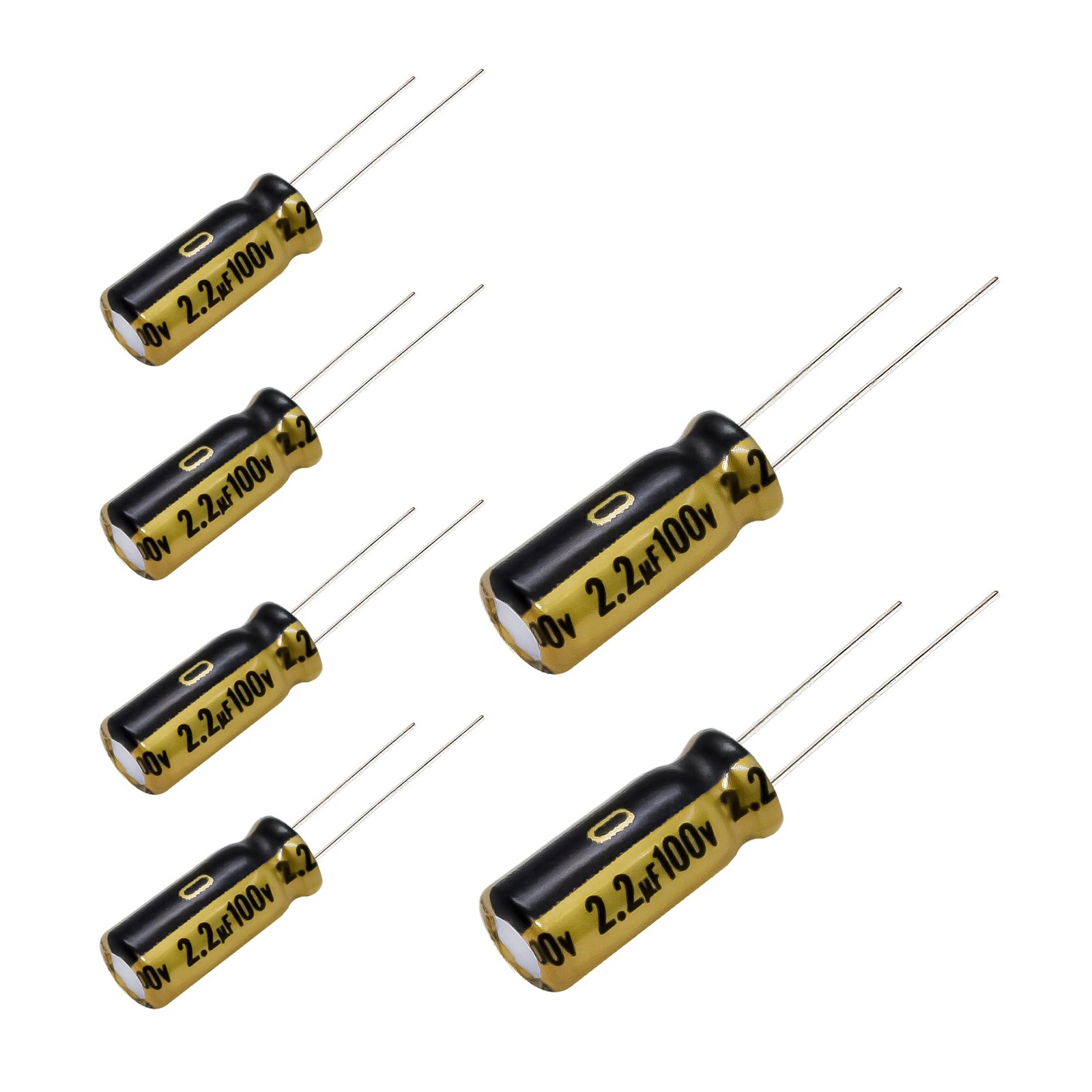 6 pcs Nichicon FG Capacitors 100V 2.2uf Audio Grade