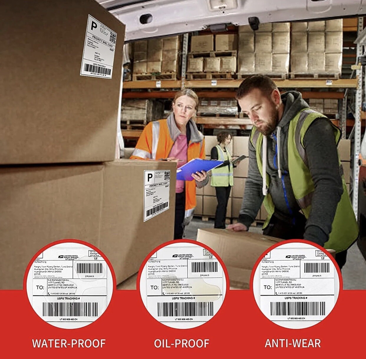 10 Rolls of 250 4×6 Direct Thermal Shipping Labels For Zebra Eltron ZP450 LP2844