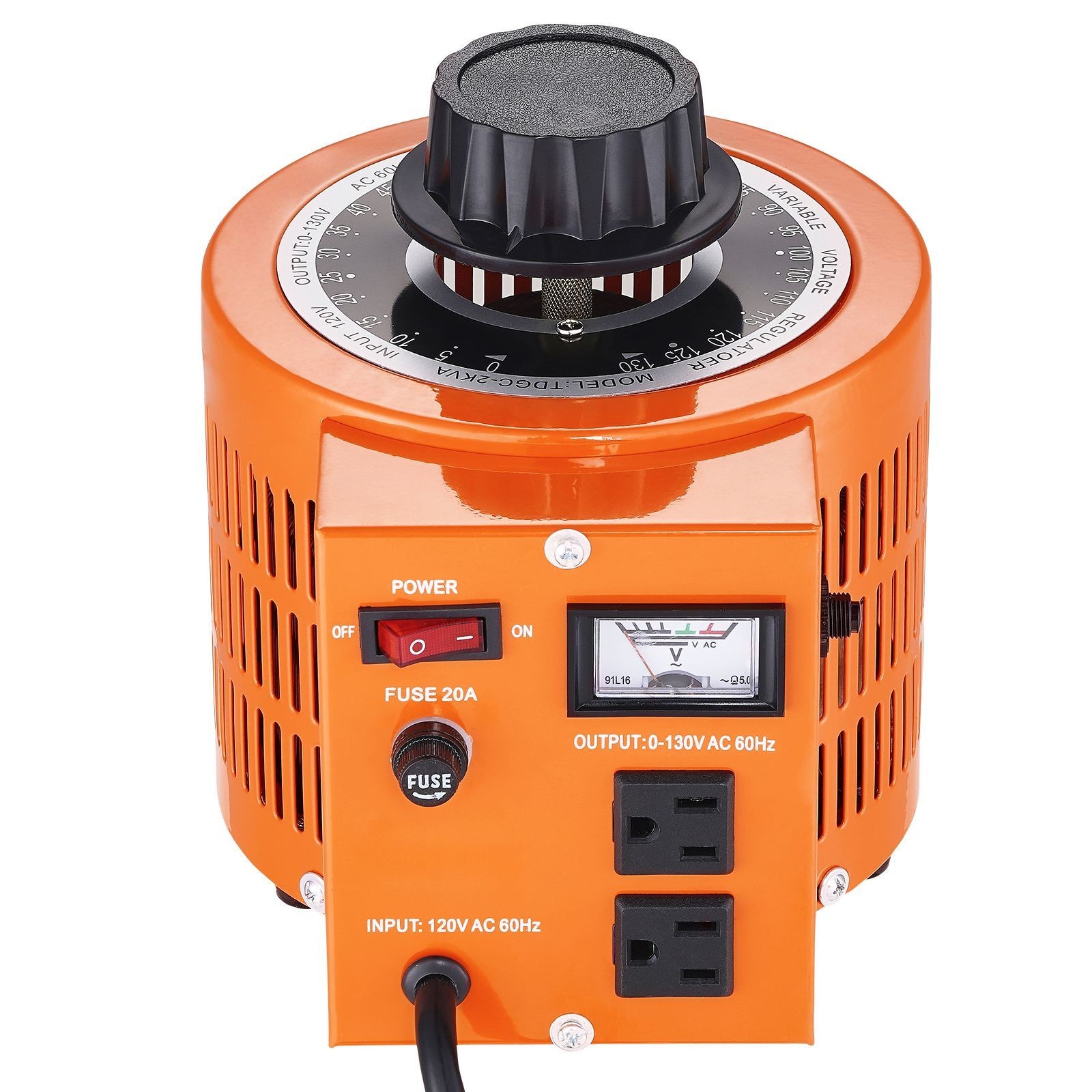 2000VA Auto Variable Voltage Transformer 0-130V 110V Input
