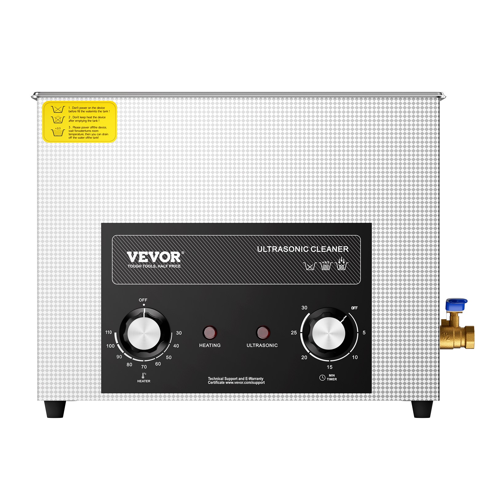 VEVOR 15L Ultrasonic Cleaner with Heater Timer & Basket Digital Sonic Machine
