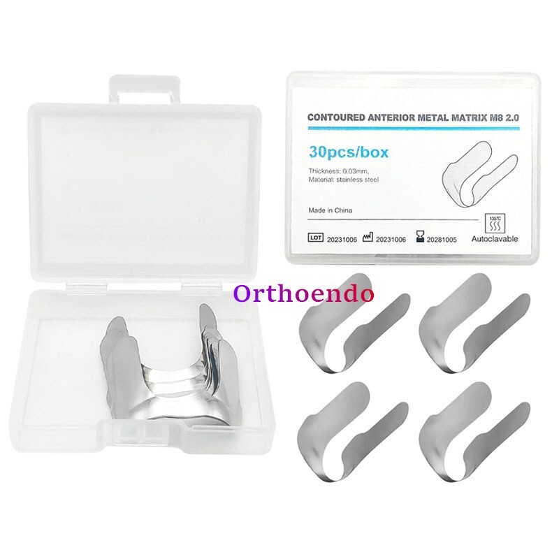 Dental Contoured Anterior Matrix Bands Resin Restoration Blue Strip Twin Matrice
