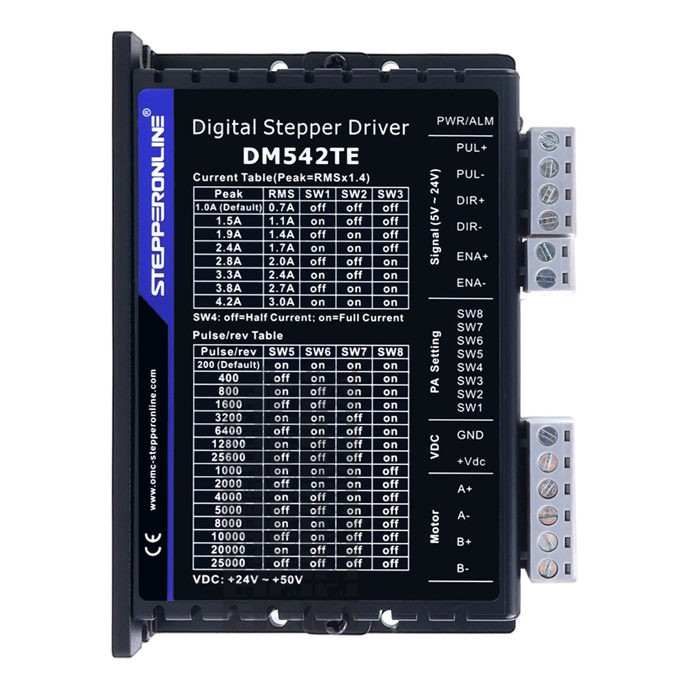 STEPPERONLINE 4 Axis Nema 23 Stepper Motor 425oz.in &Driver & 350W Power CNC Kit