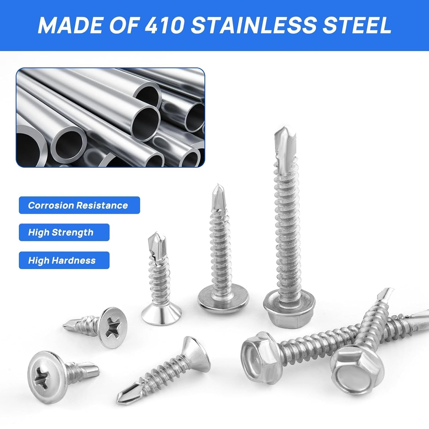Complete 430pcs Self-Tapping Screws Assortment – Durable & Lightweight Design
