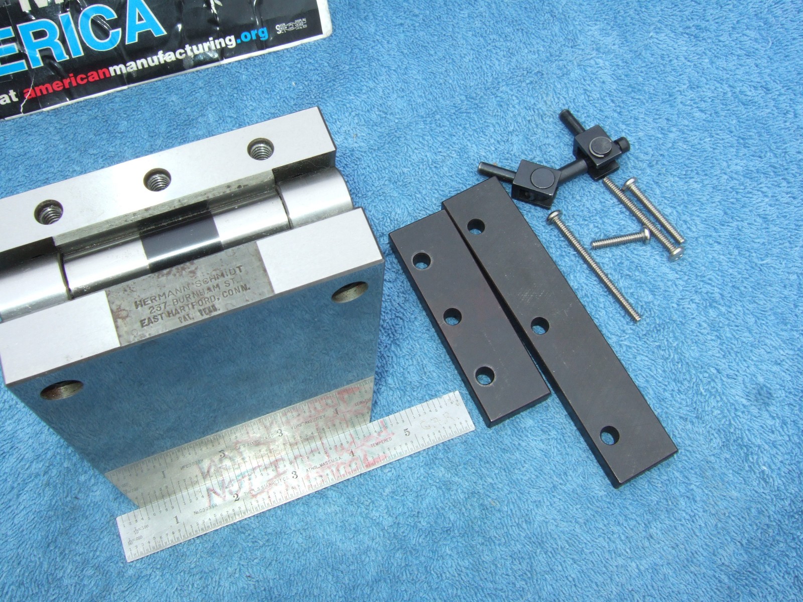 HERMANN SCHMIDT PNM4X6 Single Angle Adjustable Sine Plate Used $1150 WHEN NEW QA