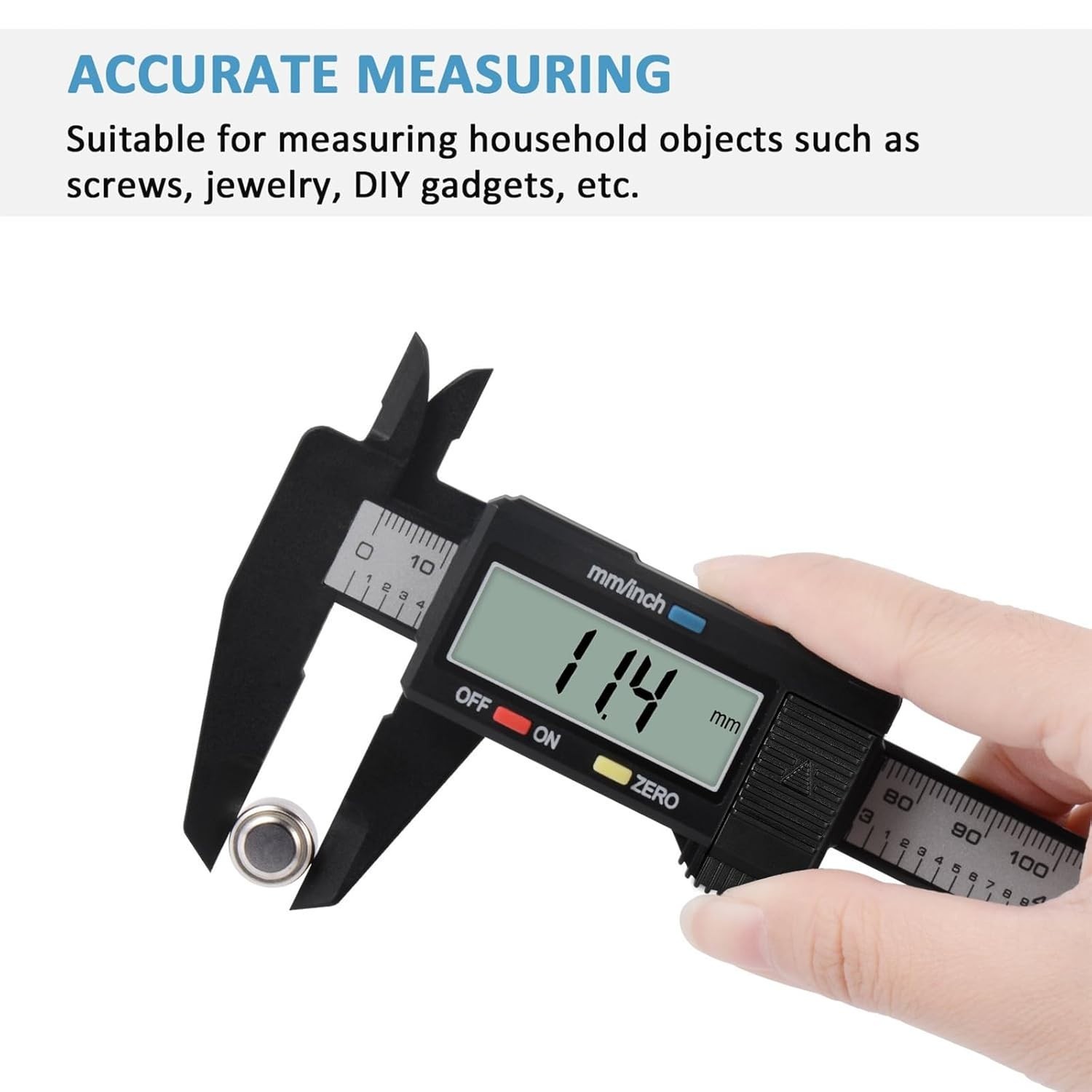 Precision Measuring Tool: Large LCD Digital Caliper 0-6 Inches with Auto-Off