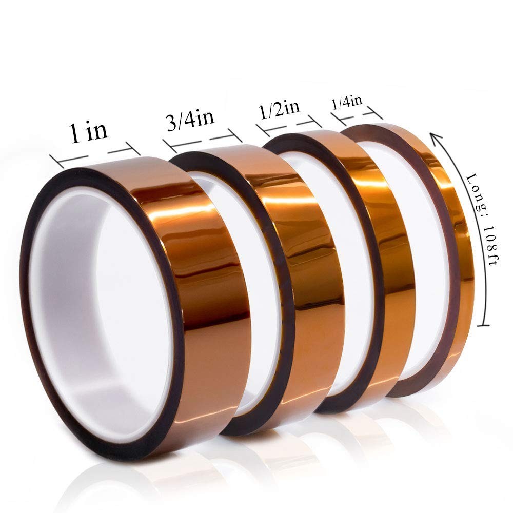 High Temperature Tape， 1 mil Kapton Tape, Polyimide Tape, Professional for Pr…