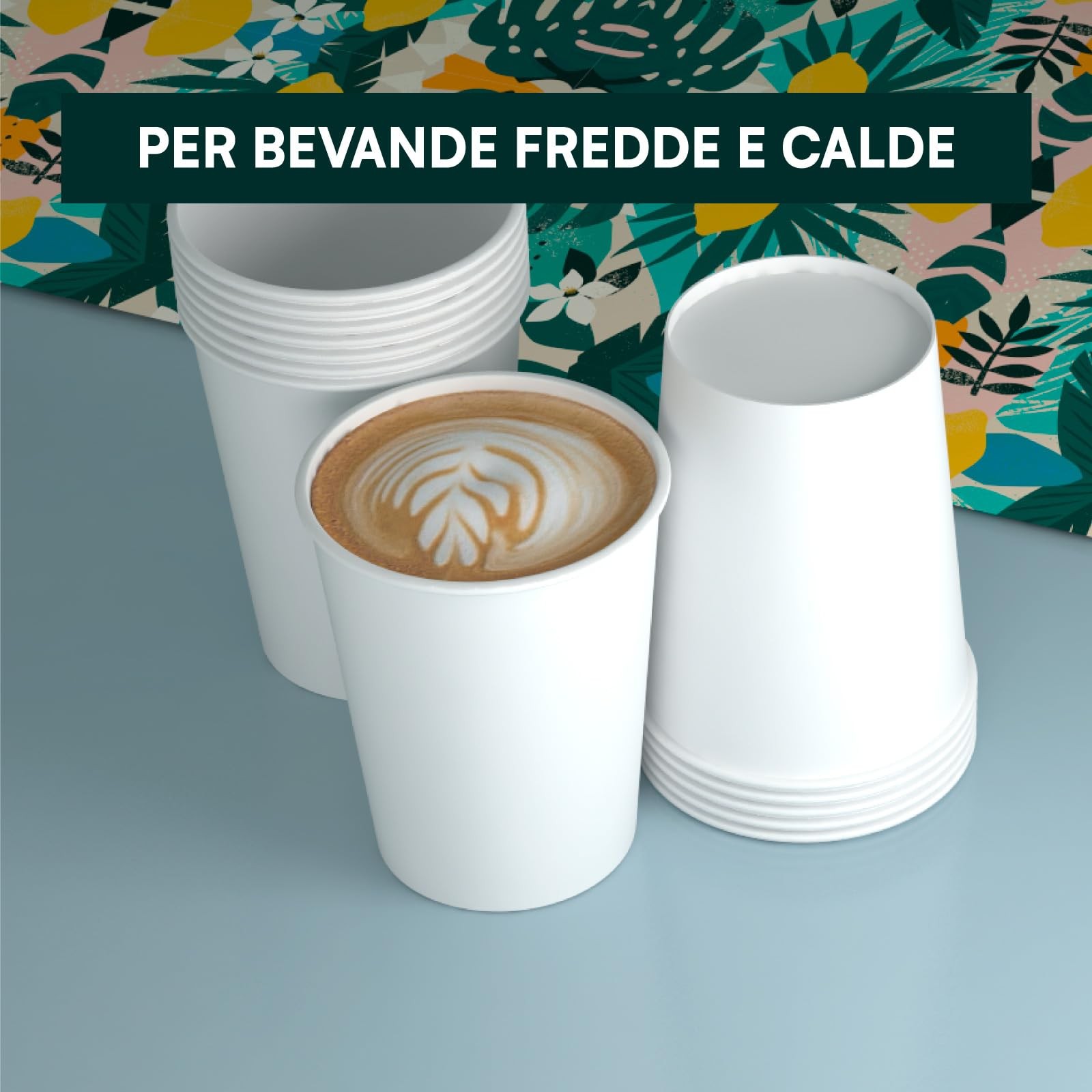 200 White Paper Cups, 200ml, Eco Friendly, Biodegradable, Disposable…