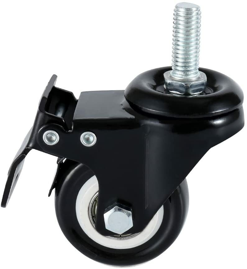 DICASAL 1″ Stem Casters, Heavy Duty Swivel Stem Casters PU Foam Quite Mute