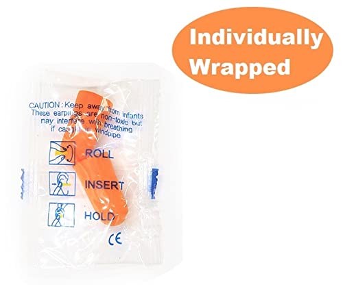 Quality Foam Earplugs 50 Pair- 32dB Noise 50 Count (Pack of 1), Orange
