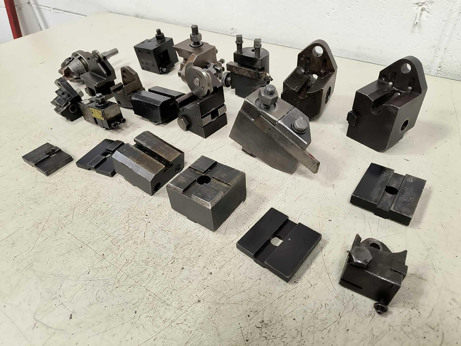 Pile of B&S & Somma Screw Machine Tool Holders Tool Post Circular Holders