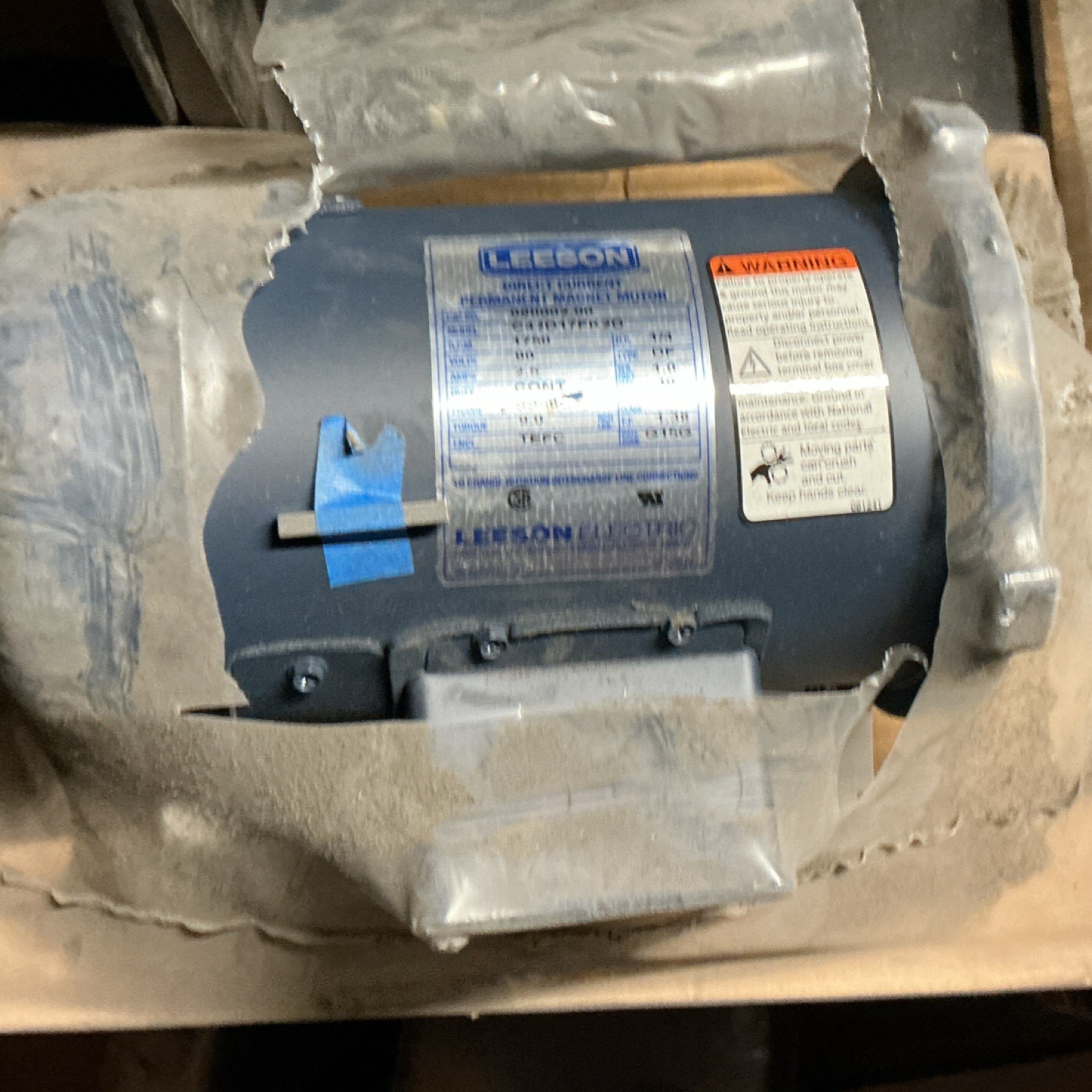 LEESON 098002.00 DC Permanent Magnet Motor 1/4HP 90V TEFC