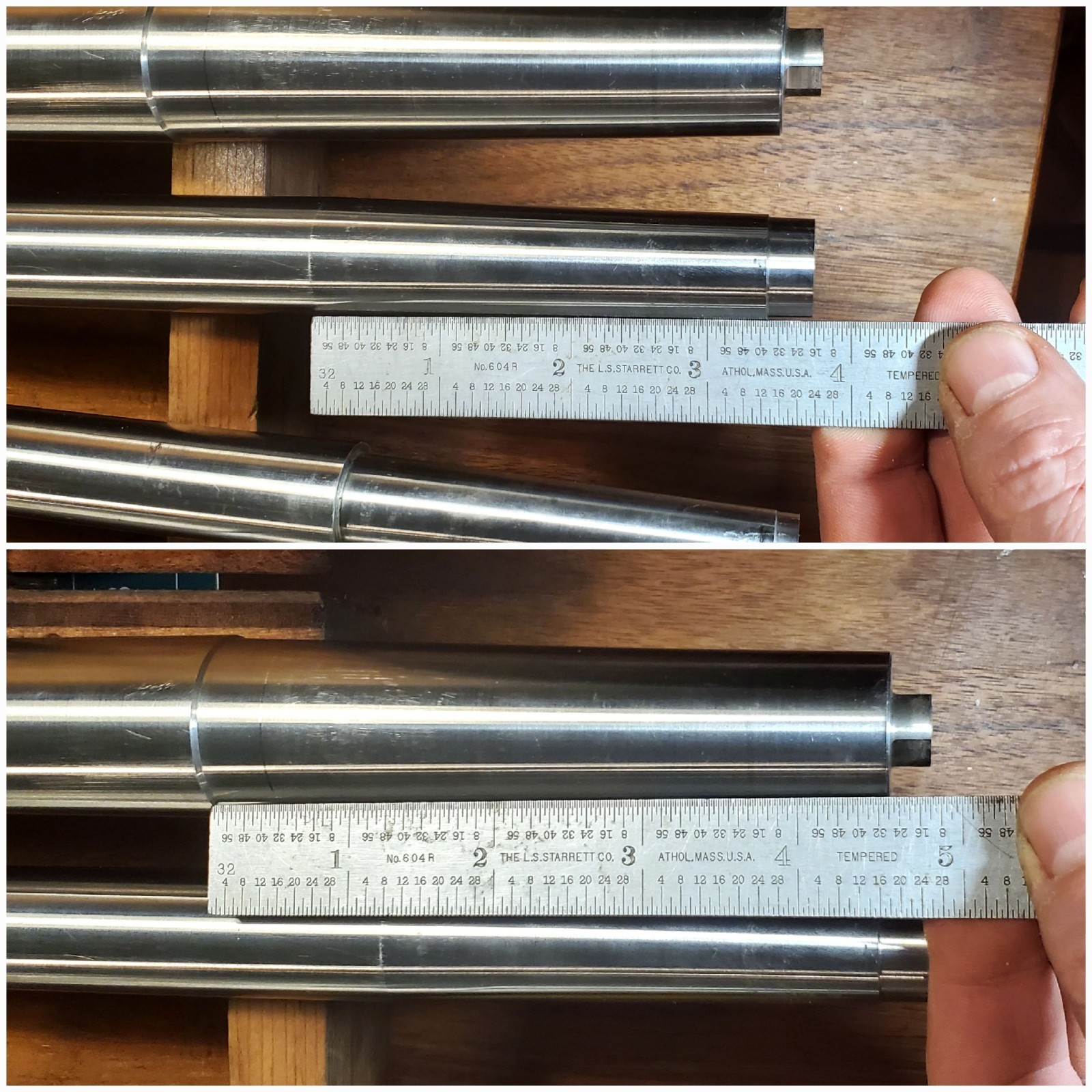 Set of 4 Morse Taper Test Bars in Wooden Box