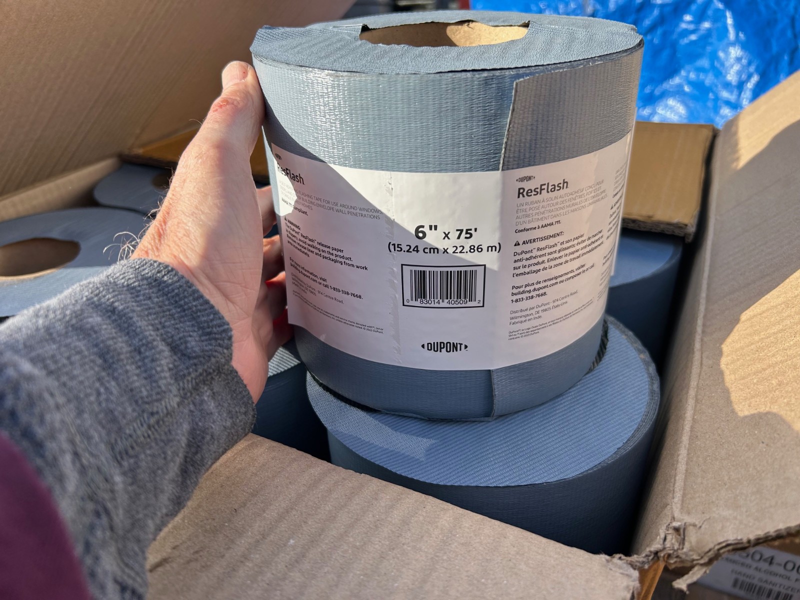 DuPont Res Flash 6″ x 75′ Butyl Flashing Tape Windows Doors Home HVAC ResFlash