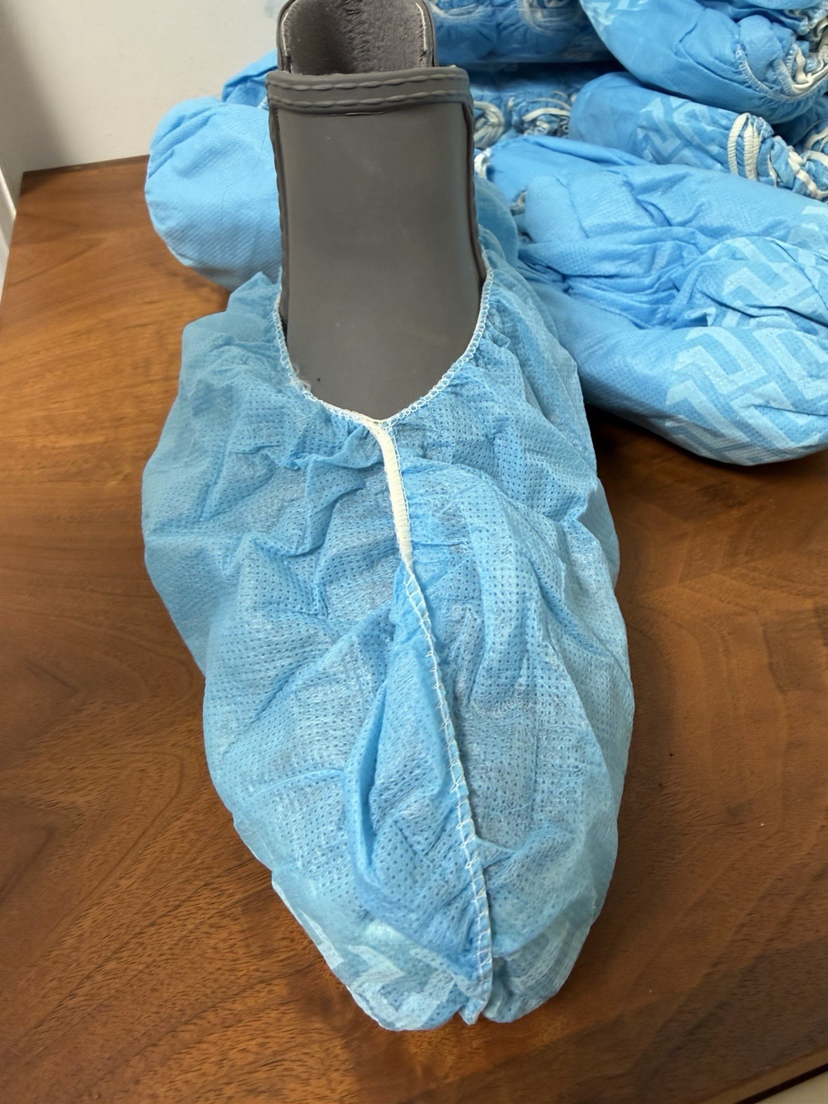Blue Non-Slip Disposable Shoe Covers Premium Boot Protector Booties (bag)