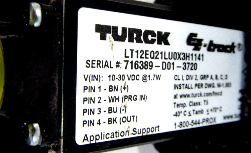 NEW TURCK LT12E-Q21-LU0X3-H1141 TRANSDUCER LT12EQ21LU0X3H1141