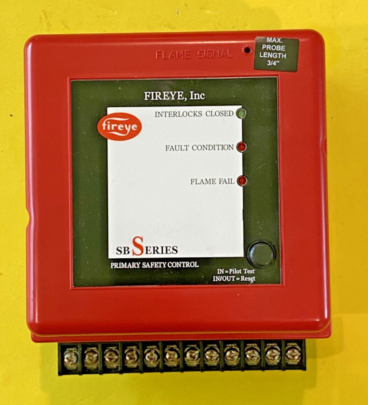 FIREYE SB560532AA SB Series Safety Control w/Eclipse back plate Free US Shipping