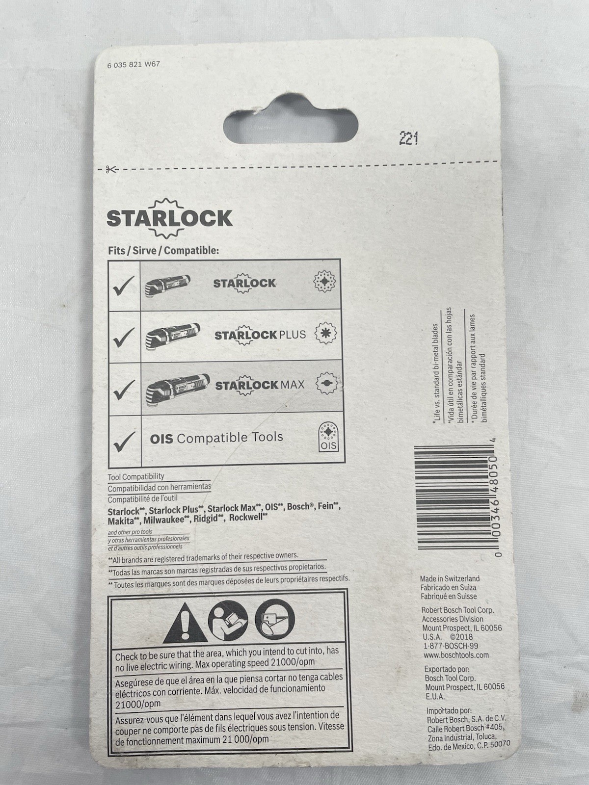 Bosch OSL400F Starlock Oscillating Multi Tool Bi-Metal Segmented Saw Blade, 4″