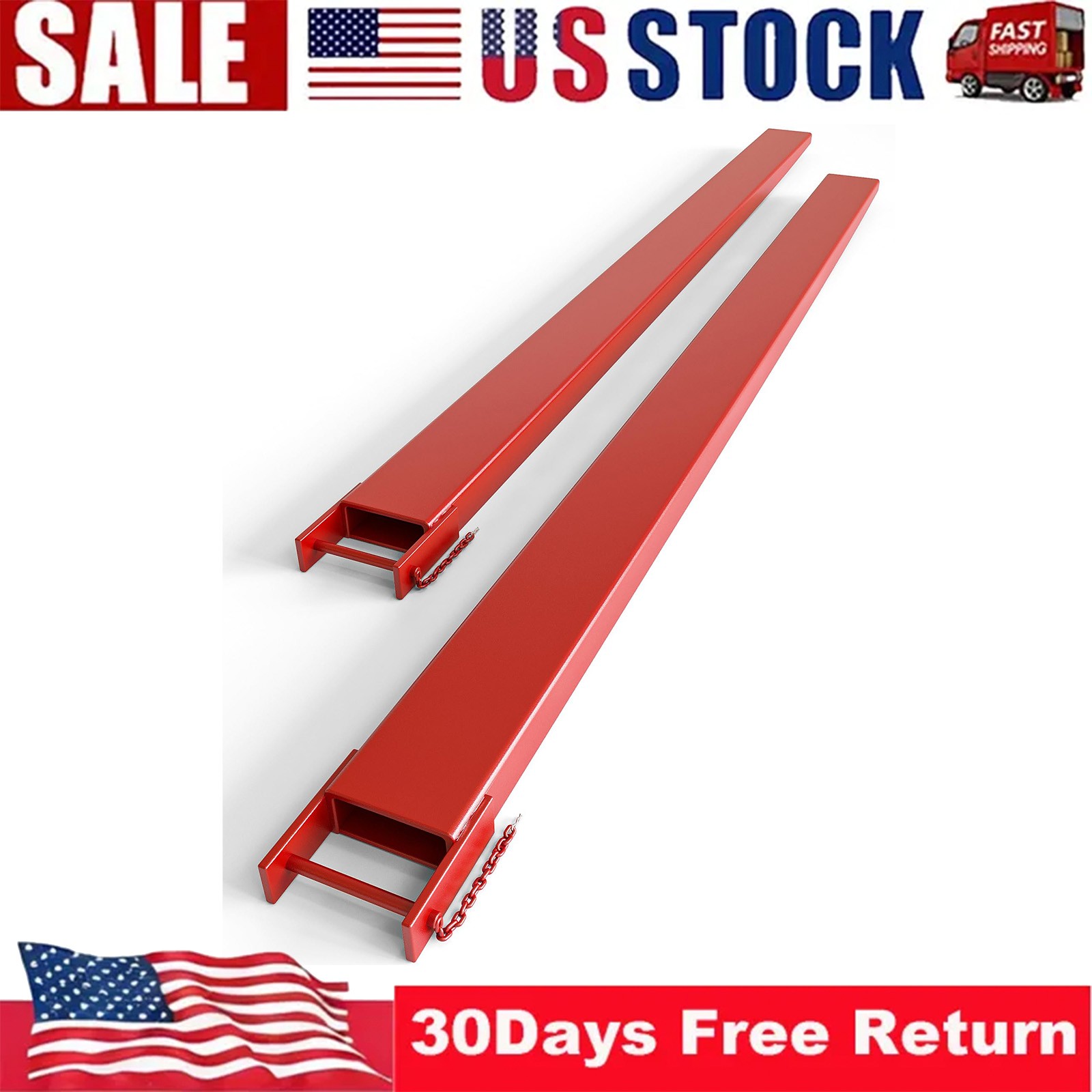 84 in Forklift Extensions Heavy Duty Steel Quick Attach Pallet Fork Extensions