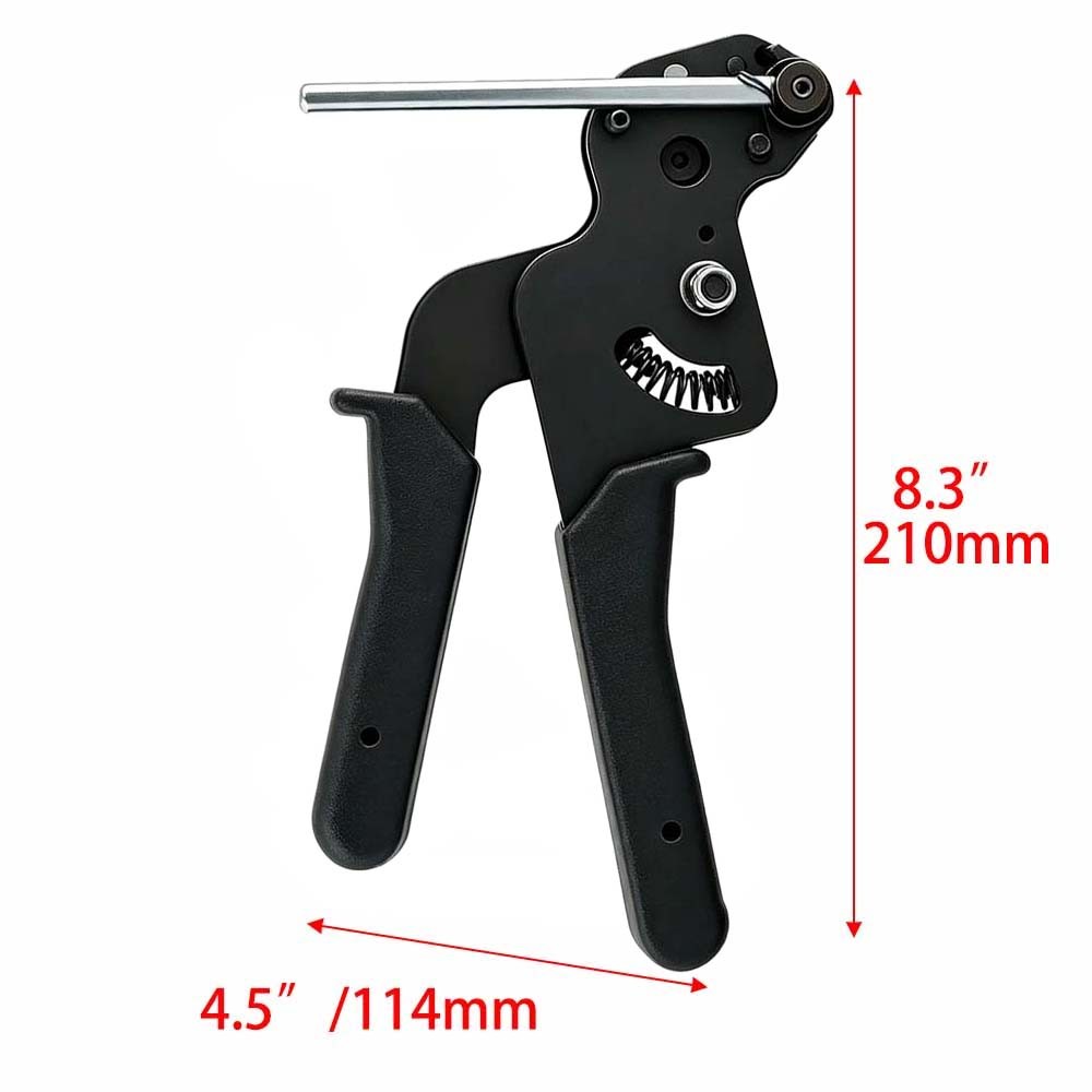 Stainless Steel Cable Tie Gun Set – Heavy Duty Metal Zip Tie Tool Kit 200PC Ties