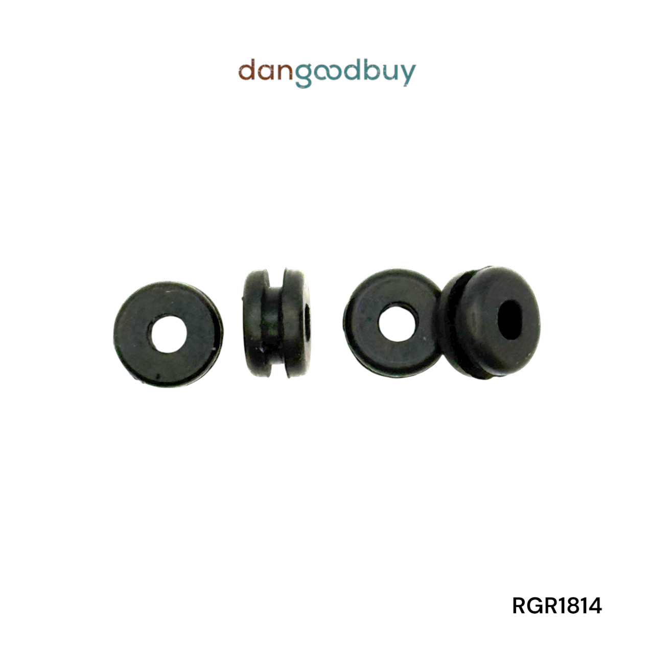 Rubber Grommet to fit 1/4″ Hole in 1/16″ Thick Panel – 1/8″ Inner Diameter
