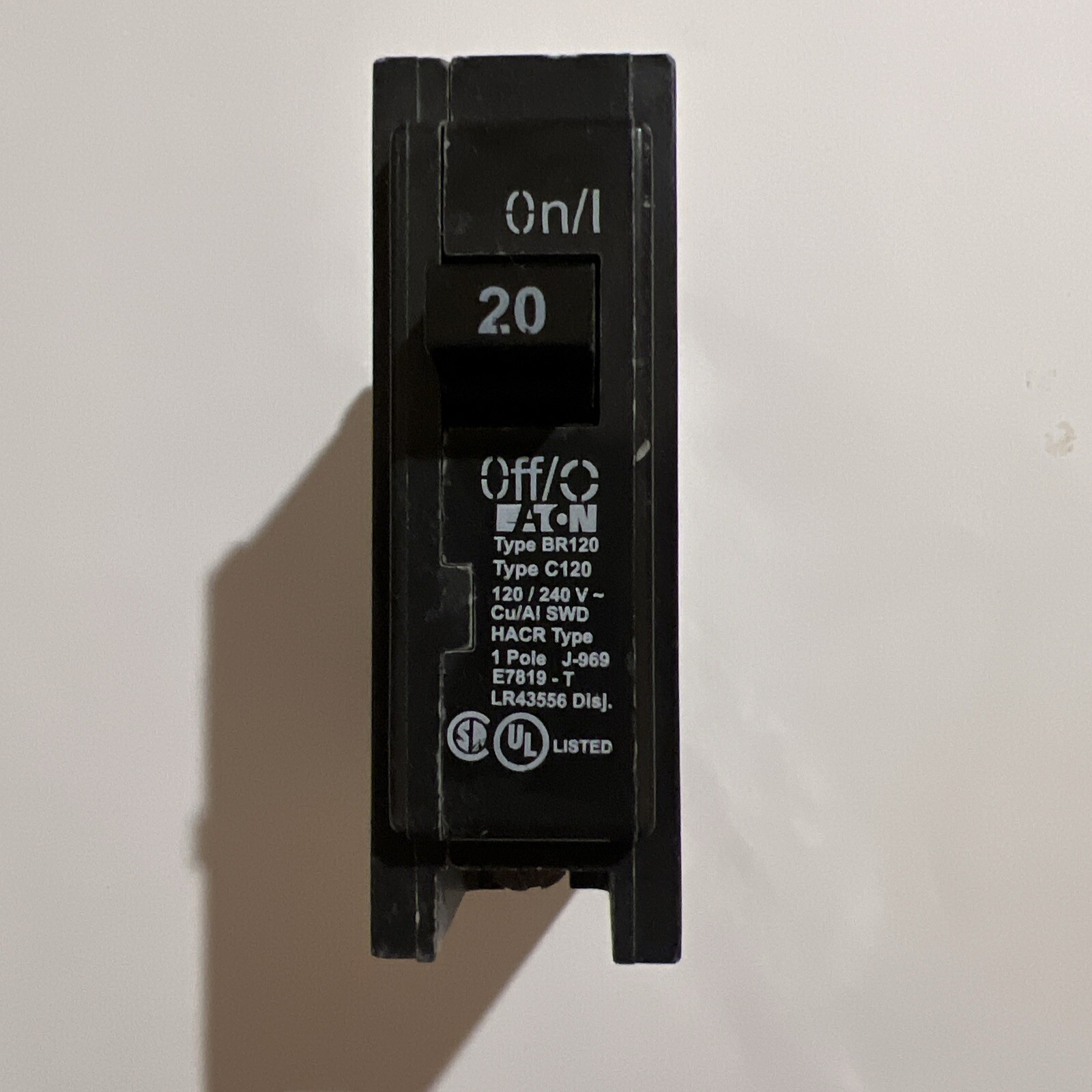 Eaton BR120 Thermal Magnetic Circuit Breaker – Black TYPE C120(NEW)