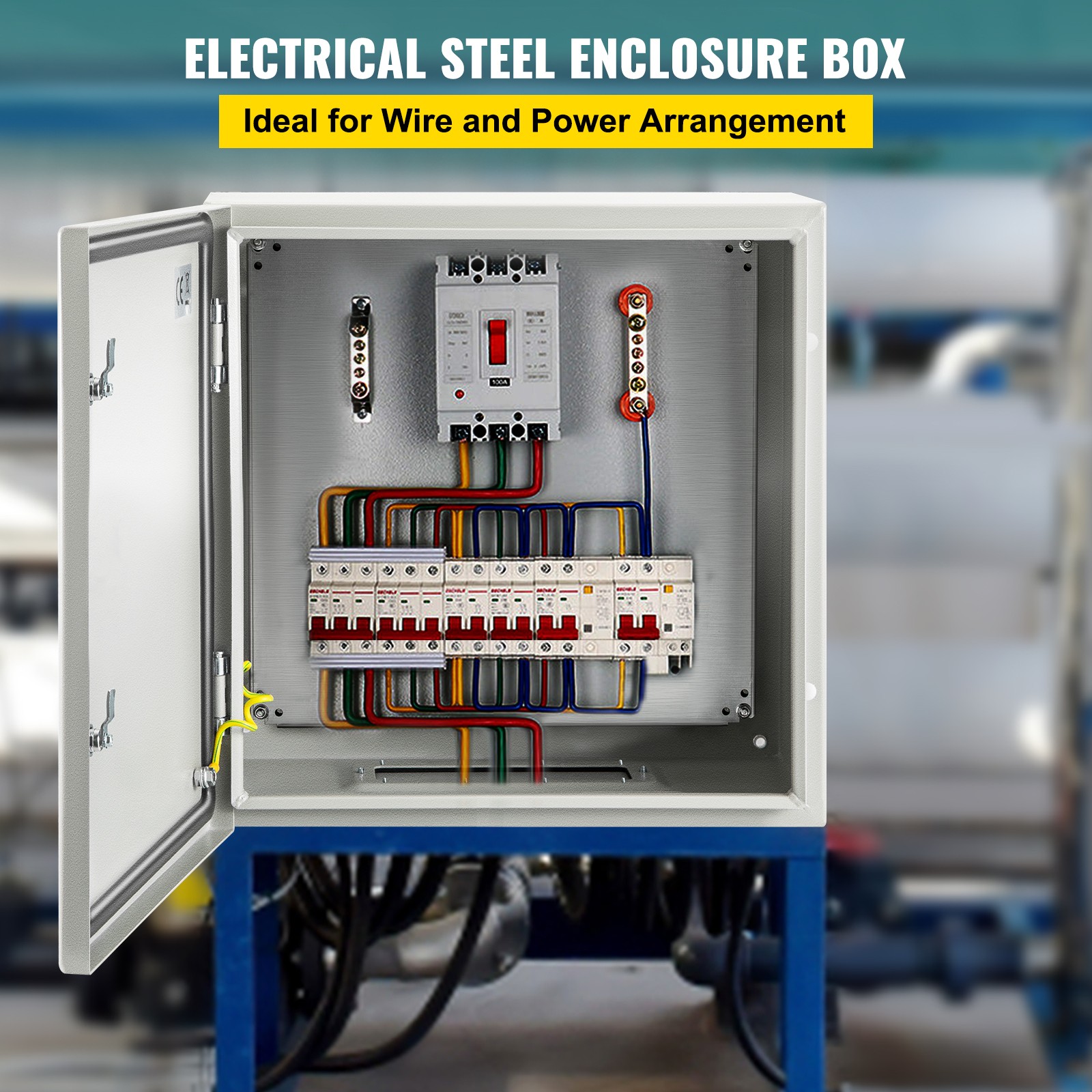 VEVOR Steel Electrical Box Electrical Enclosure Box 24x24x12» Carbon Steel IP65