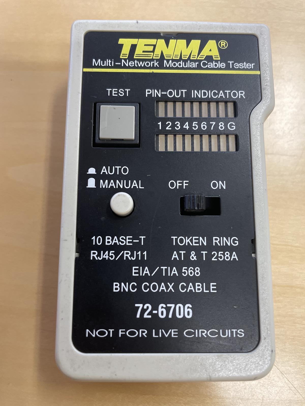 TENMA 72-6706 MULTI-NETWORK MODULAR CABLE TESTER, NO BATTERY