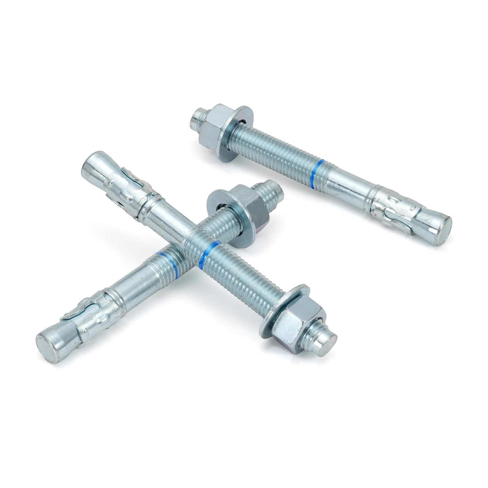 3/4″ x 7″ Concrete Anchors (10 Pack) 3/4 inch Wedge Anchors Bolts Zinc Plated