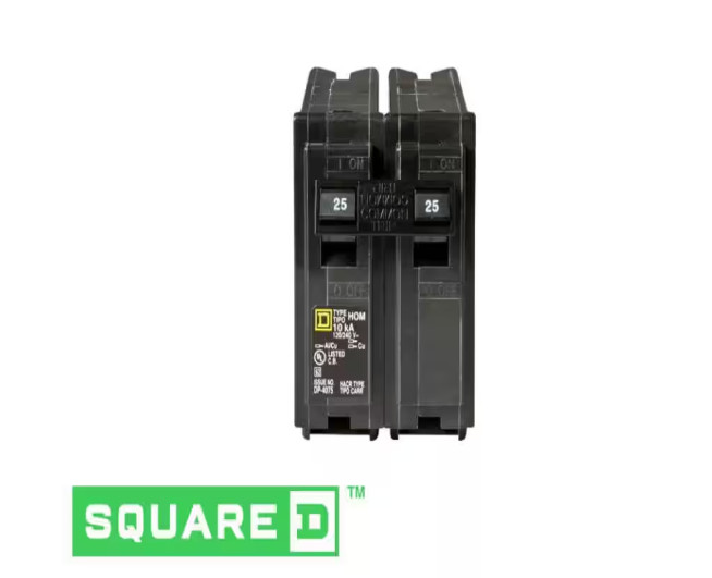 Square D Homeline 25 Amp 2-Pole Circuit Breaker