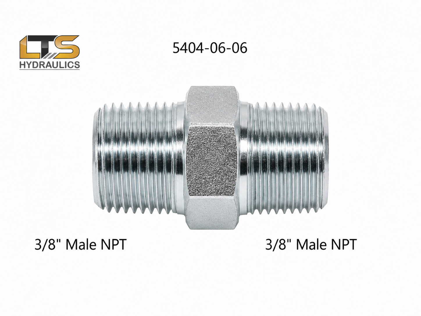 3/8″ Male Pipe NPT x 3/8″ Male Pipe NPT Male Coupling 5404-06-06 TEN PACK!!!
