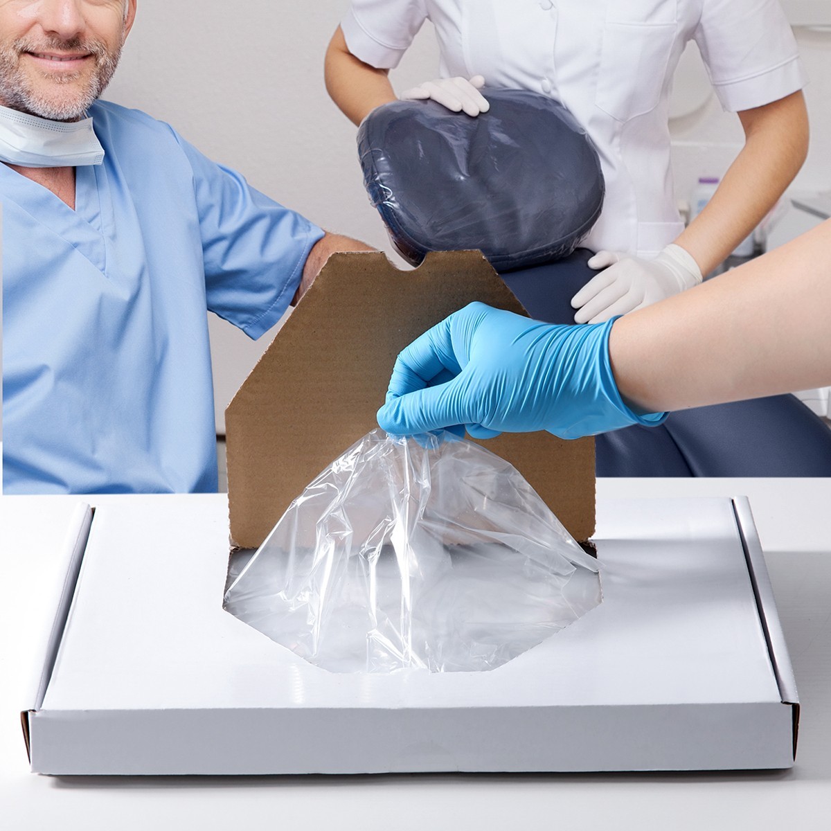 CE FDA Disposable Headrest Chair Sleeve Plastic SPA Salons Cover 10″ x 14″