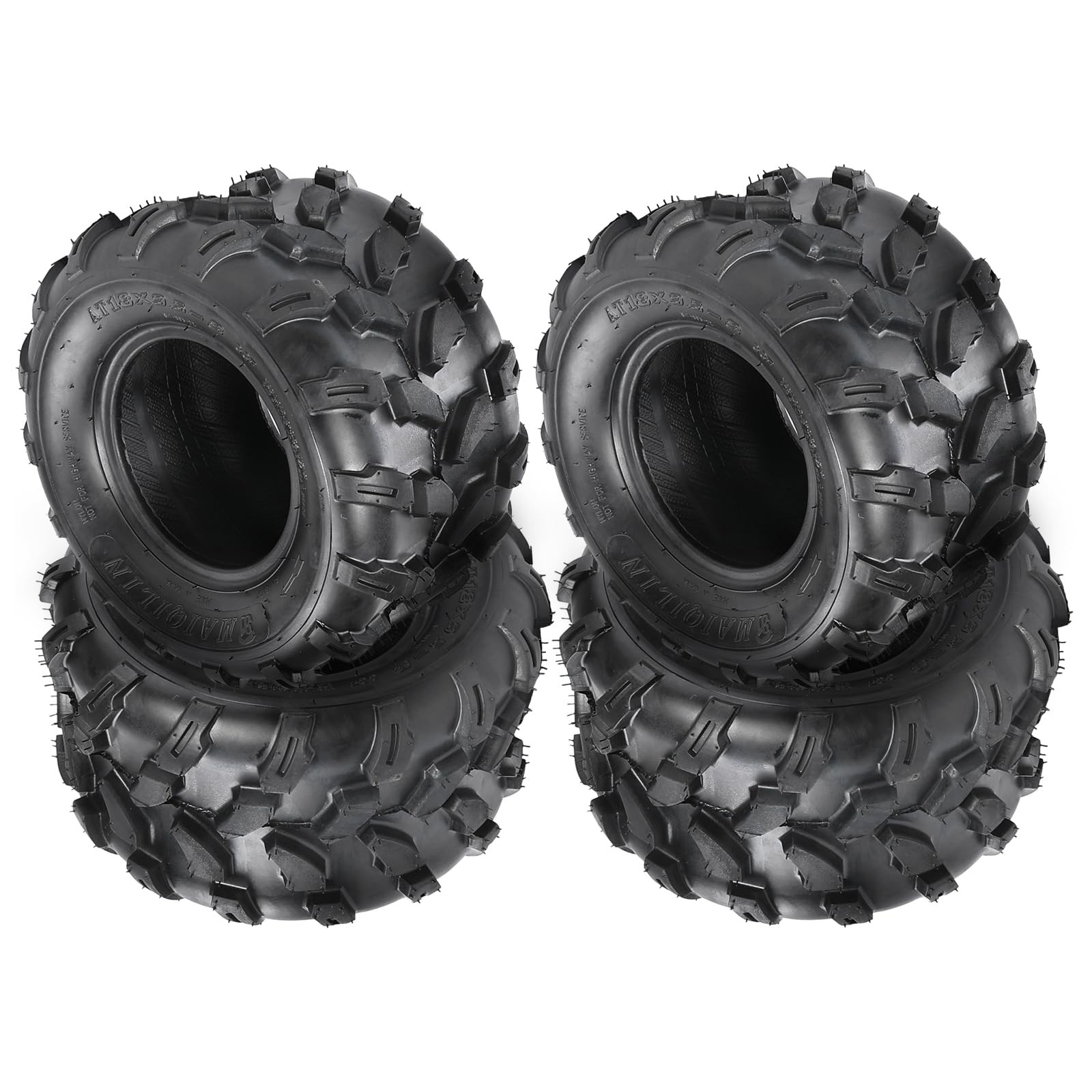 18×9.5-8 Tubeless All-Terrain Turf Tire 4-Ply ATV UTV Golf Cart Lawn Mower