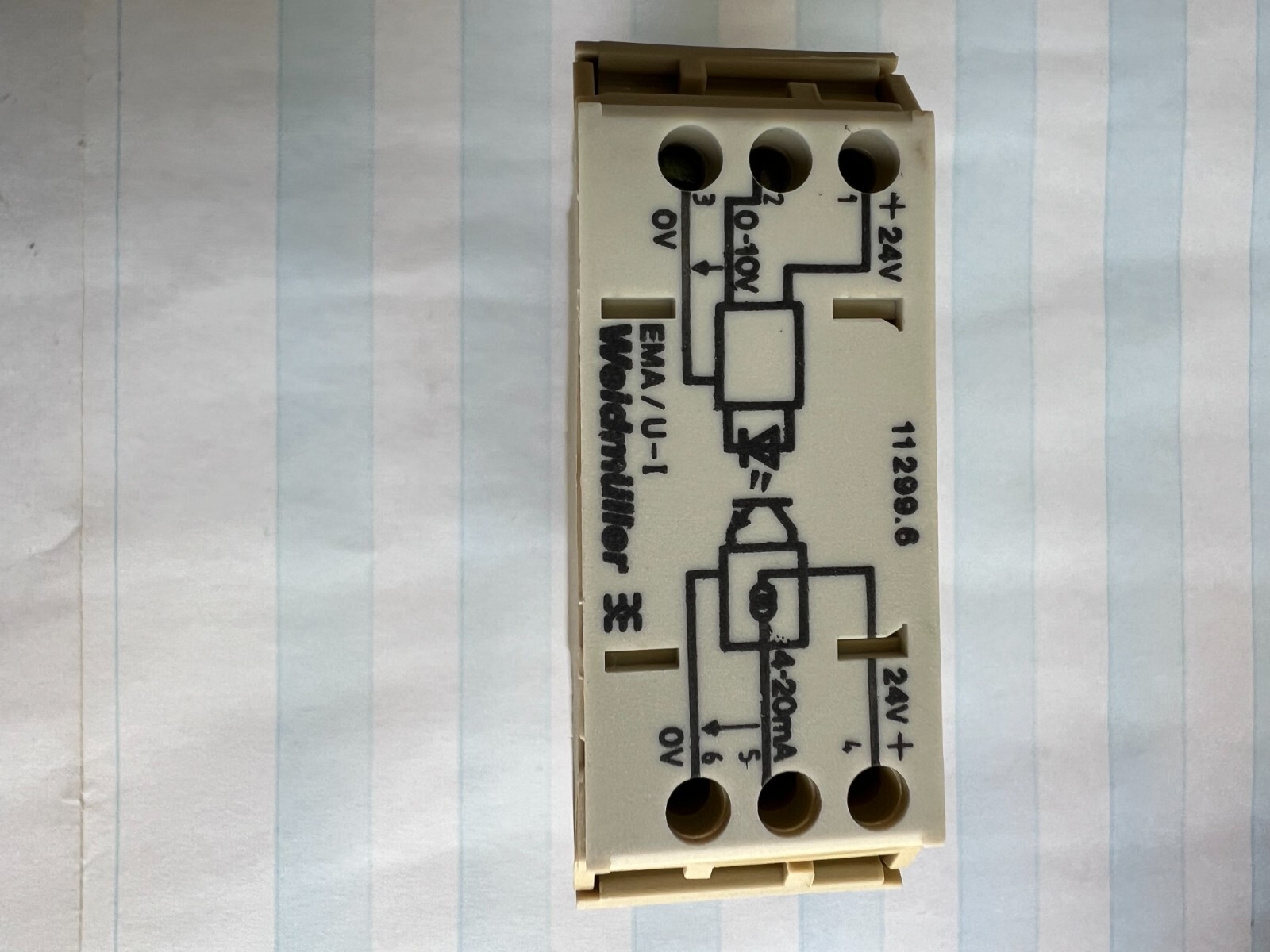 7X WEIDMULLER 112996 / EMA EG3 U-I, 0-10V to 4-20MA SIGNAL CONVERTER