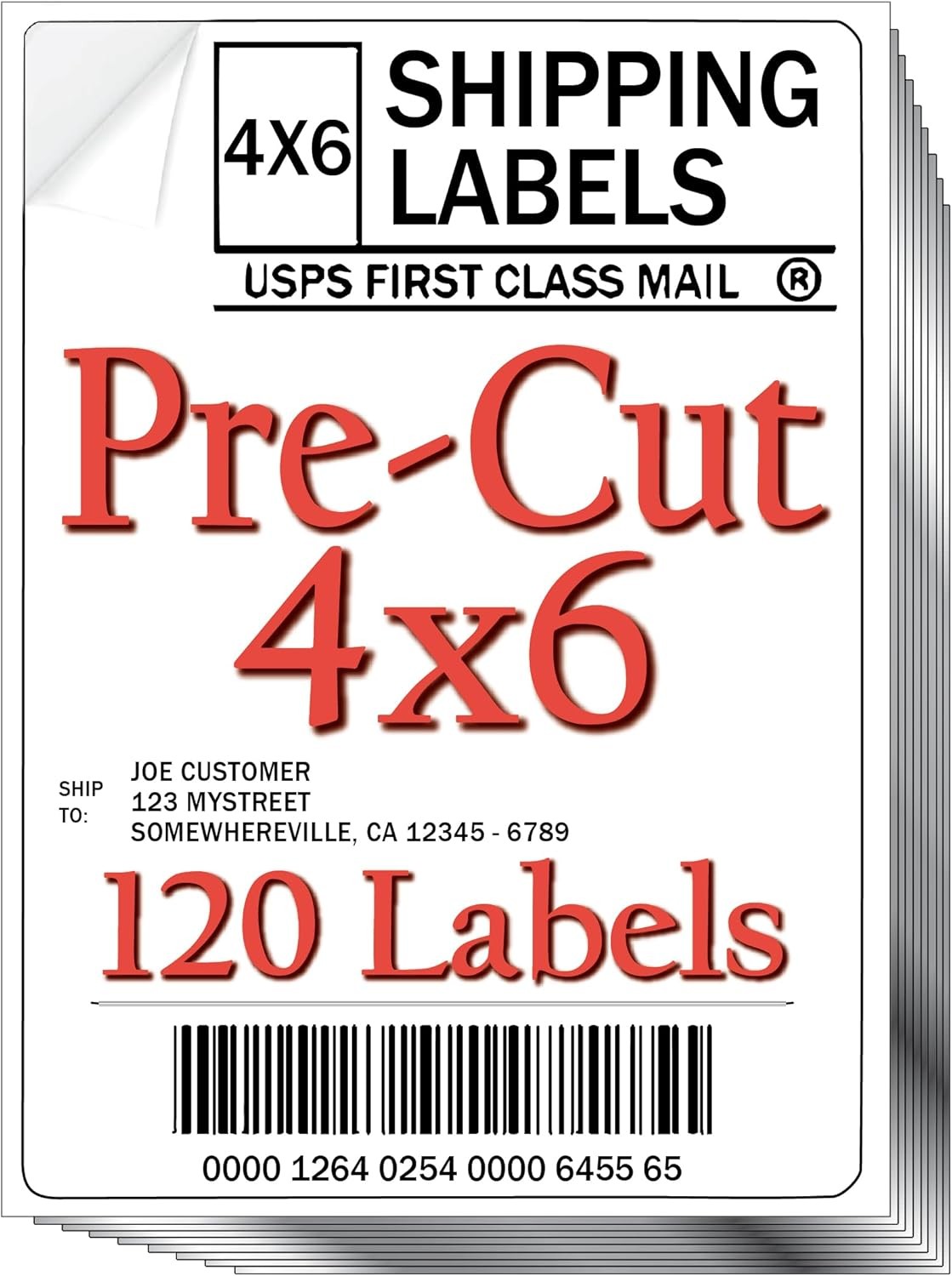 JETZAP Pre-Cut 4×6 Shipping Labels | Work on 4” x 6” [15x10cm] pre-cut, White