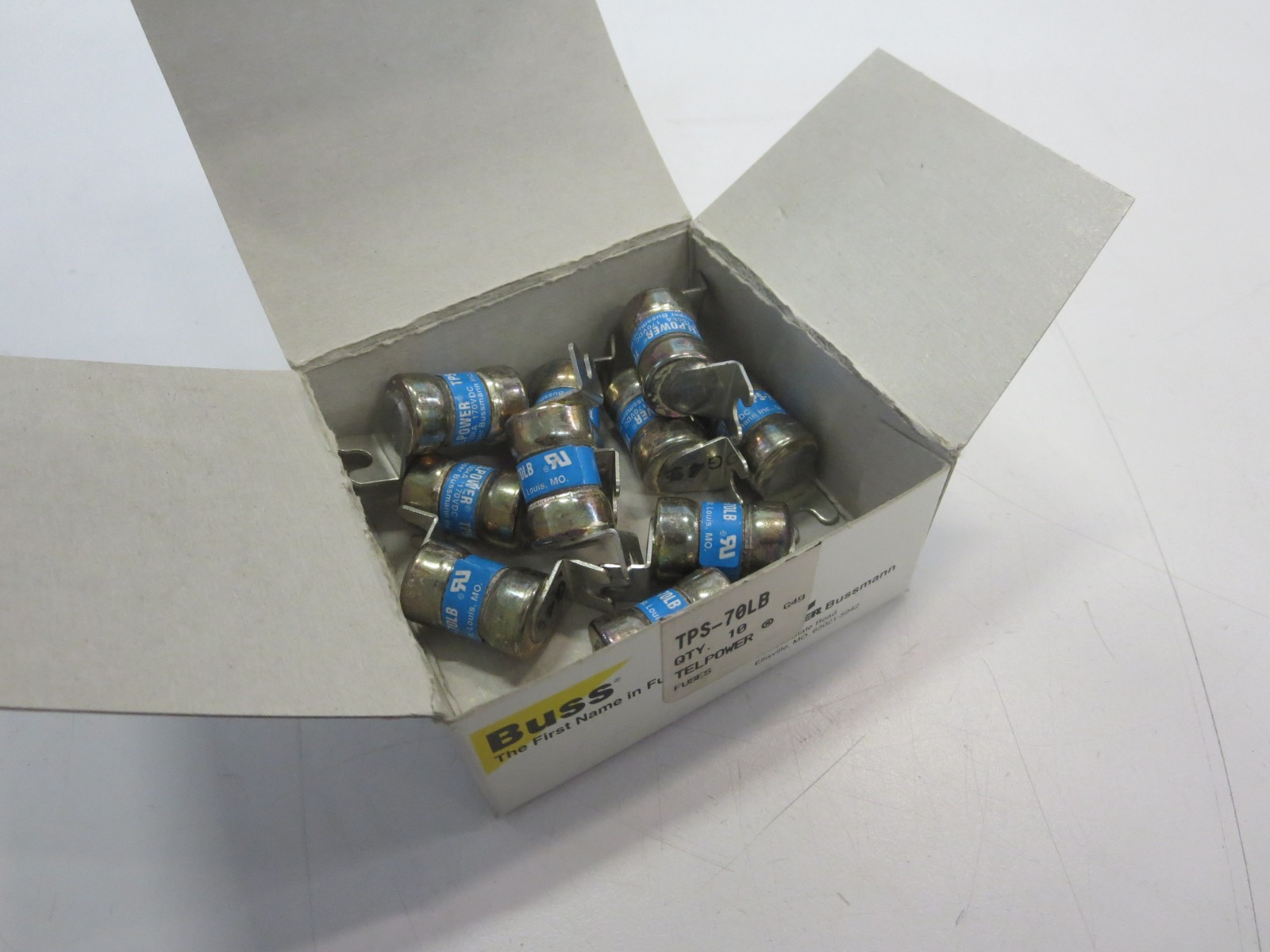 Buss TPS-70 LB, TOS 70, 70 Amp (70A) 170VDC TELPOWER Fuse – BOX OF 10