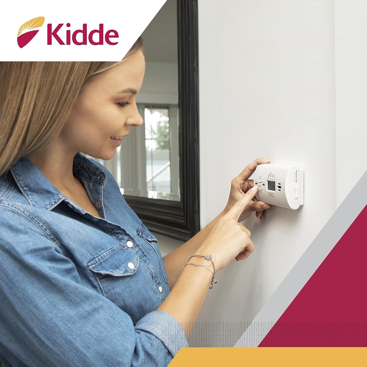 Kidde Carbon Monoxide Detector, AA Battery Powered CO Alarm 1 Pack, Detector