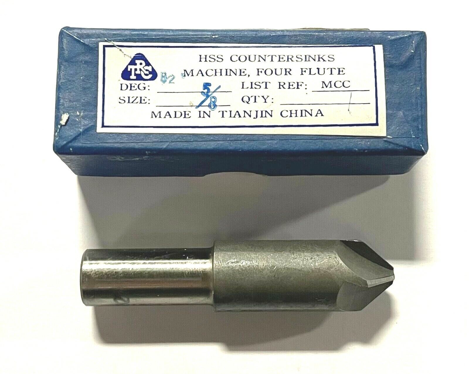 5/8″ Machine Countersink 4 Flute 82° High Speed Steel 1/2″ Shank